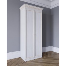Шкаф для одежды двустворчатый Леди-модуль цвет Белая эмаль