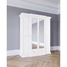 Леди Шкаф 4-х дверный цвет Белая эмаль